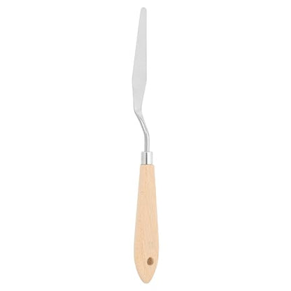 PATIKIL Art Spatula, No.11 16mm Stainless Steel Flexible Palette Knife Painting Knife Painting Spatula Oil Painting Mixing Scraper with Wood Handle for Canvas Acrylic Painting, Brown - style: No.11