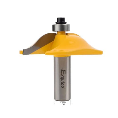 Exqutoo 1PCS 1/2" Shank 2-1/2" Diameter Raised Panel Cabinet Door Making - style: 1Pcs 1/2" Shank Raised Panel Router Bit