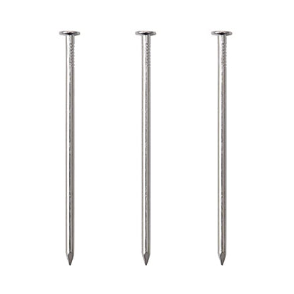 JEGONFRI 60PCS 3" Nickel Plated Flat Head Nails for Hanging, Wood Nails - color: Silver, size: 3 In , 60 Pcs