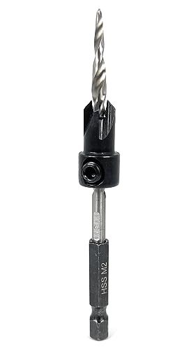 FTG USA #8 (11/64") Countersink Drill Bit for Wood with Tapered Drill Bit - size: #8, style: w/o Depth Stop