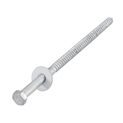 1/2" x 10" Lag Bolts (25 PCS) Lag Screws for Wood, Hot Dip Galvanized, Heavy Duty Hex Head with Washers - size: 1/2" x 10"