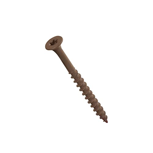 Nuvo Iron Deck Screws Box #8 x 2-400 Count, Brown - size: Box #8 x 2" - 400 count