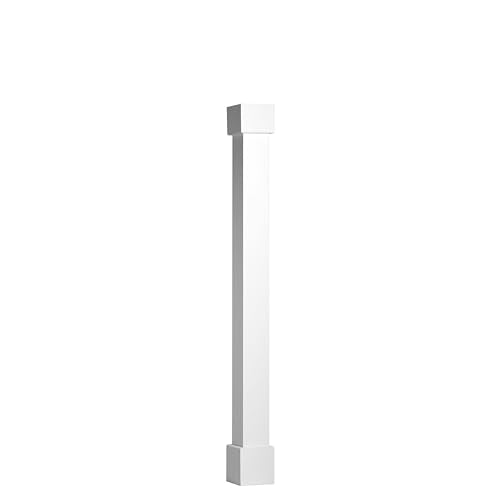 Tempest Originals Millwork: 6" W x 5'H Premium Square PVC Column Wrap Kit-Modern Series - size: 6"W x 5'H, style: Modern Series