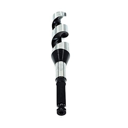 Benchmark Abrasives 1-1/8 Inch Auger Drill Bit for Woodworking,7/16” Hex Shank Tool for Smooth, Clean Cuts Hole Carbon Steel Hole Cutter Drill Bit for Drilling on Soft & Hard Wood, MDF, Plywood - size: 1-1/8"