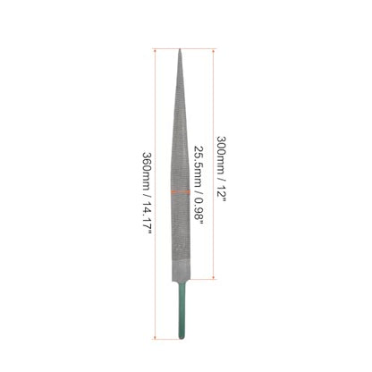 HARFINGTON Hardwood File 12" High Carbon Hardened Steel Fine Teeth Woodworking Hand Rasp for Carving - size: 12 Inch