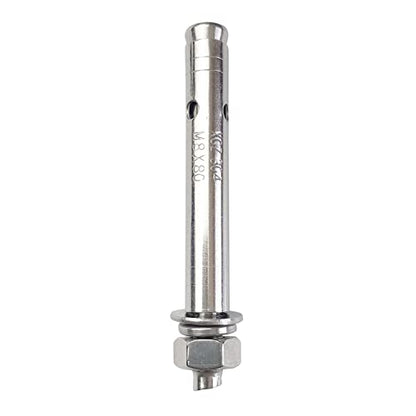 10 Pack M8x80mm Expansion Bolts Anchor Bolt 304 Stainless Steel External Hex Expansion Screw Bolt Sleeve Anchor Fastener Wall Concrete - size: M8*80