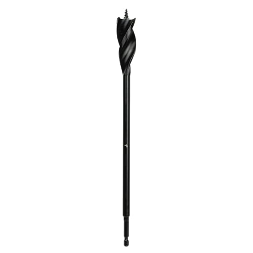 Greycore Tools 1 Inch x 12 Inch 3-Flute Auger Bit, Wood Drill Bit for Hard and Soft Wood, 1/4' Quick Change Shank - size: 1" x 12", style: 12 Inch