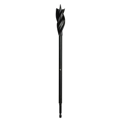 Greycore Tools 1 Inch x 12 Inch 3-Flute Auger Bit, Wood Drill Bit for Hard and Soft Wood, 1/4' Quick Change Shank - size: 1" x 12", style: 12 Inch
