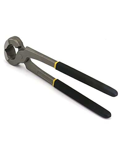 QWORK Nail Puller, 12'' High Leverage Pliers, End Cutting Pliers, Nail Remover, Carpenter Tools (Pack of 2) - size: 12" (Pack of 2)