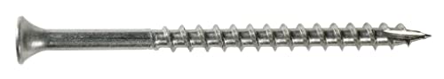 Simpson Strong-Tie T08162DB1 Bugle-Head Wood Screw, Square Drive — #8 x 1-5/8 in. #2 Square, Type 316 (1 lb.)