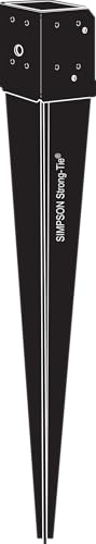 Simpson Strong-Tie FPBS44 E-Z Spike Black Powder-Coated Post-Base Spike for 4x4 - size: 1 Each