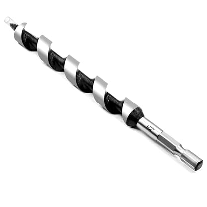1/2 Inch x 6 Inch Long Ship Auger Drill Bit Set for Wood - size: 1/2"x6"