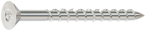 Simpson Strong-Tie T07225WPP Deck-Drive DWP Wood SS Screw - #7 x 2-1/4 in. T-15, Trim Head, Type 305 Stainless Steel, Box Thread Design Reduces Torque (350-Qty)