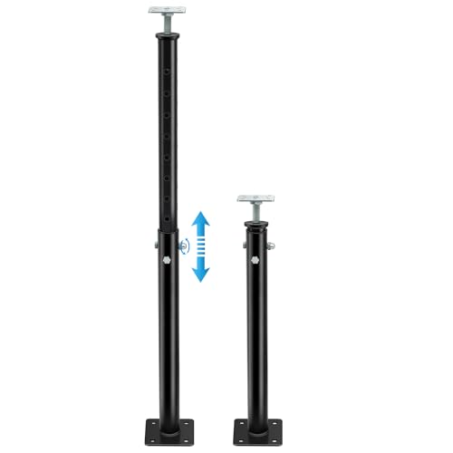Yaocom 1 Pack Adjustable Steel Floor Jack Post, 23.23"-43.31", Black