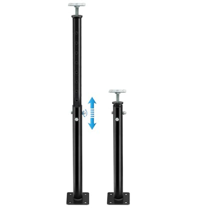 Yaocom 1 Pack Adjustable Steel Floor Jack Post, 23.23"-43.31", Black
