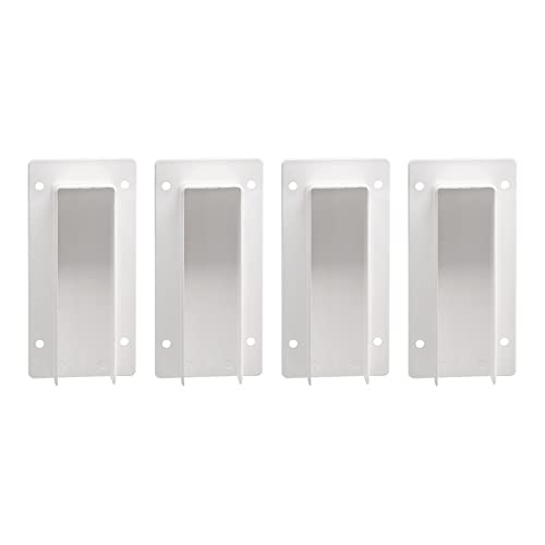 1 1/2" x 5 1/2" External Vinyl Fence Rail Bracket | White | Pack of 4