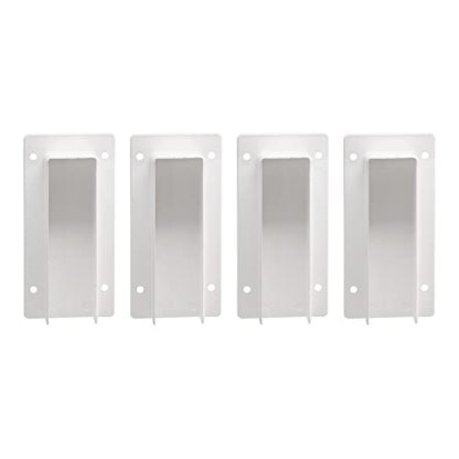 1 1/2" x 5 1/2" External Vinyl Fence Rail Bracket | White | Pack of 4