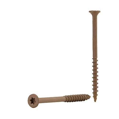 Nuvo Iron Deck Screws Jar # 8 x 2 1/2" - 250 Count, Brown - size: Jar #8 x 2 1/2" - 250 count