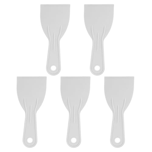 HARFINGTON 5pcs Putty Scraper 3" Width 1.7mm Thin Flexible Plastic Putty Knives for Taping Drywall Spreading Painting Wall Scratching Gray - size: 3"