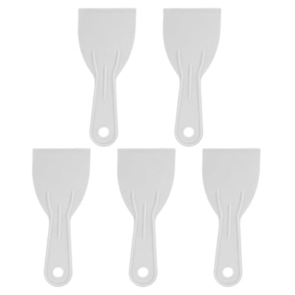 HARFINGTON 5pcs Putty Scraper 3" Width 1.7mm Thin Flexible Plastic Putty Knives for Taping Drywall Spreading Painting Wall Scratching Gray - size: 3"
