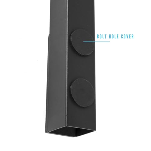 Cable Railing Post Fascia Mount-Stainless Steel Square Weldless 36"x2"x2" Pre-drilled Side Mount Metal Post for Wood Deck, Black 4 Pack - size: Line Post