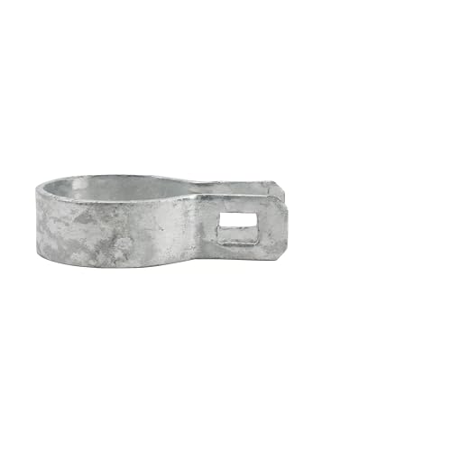 Galvanized Steel Chain Link Brace Band, Durable Steel Chain Link Fence Hardware, Rust-Resistant, Easy Install, Includes Required Bolt (12, 2-7/8") - size: 2-7/8 Inch