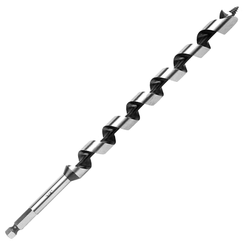 3/4 Inch x 12 Inch Auger Drill Bit for Wood,3/4 Inch Hex Shank - size: 3/4" x 12"