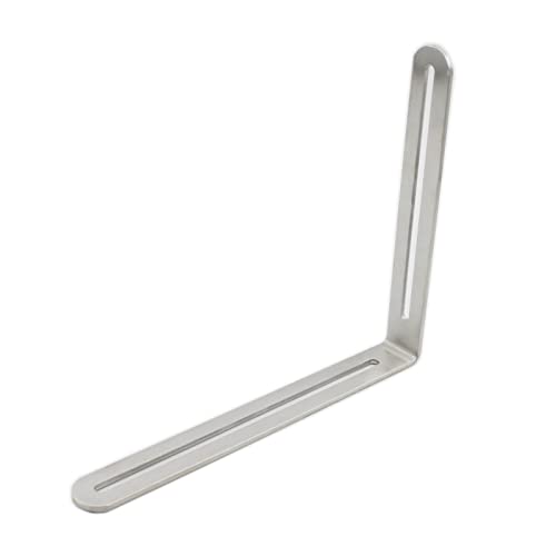 4 PCS Adjustable L-Shape Corner Brace, ULIFESTAR Heavy Duty Thicken Stainless Steel Joint Right Angle Brackets L Slotted Support Shelf Bracket for PC Case,Fixing Furniture-165x200x3mm/6.5x7.87x0.12'' - size: Silver 6.5 x 7.87 x 0.12 inches