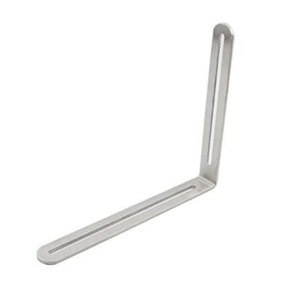 4 PCS Adjustable L-Shape Corner Brace, ULIFESTAR Heavy Duty Thicken Stainless Steel Joint Right Angle Brackets L Slotted Support Shelf Bracket for PC Case,Fixing Furniture-165x200x3mm/6.5x7.87x0.12'' - size: Silver 6.5 x 7.87 x 0.12 inches