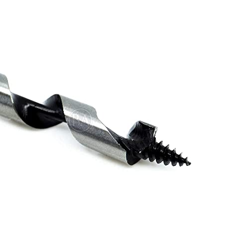 Benchmark Abrasives 3/8 Inch Auger Drill Bit for Woodworking, 5/16” Hex Shank Tool for Smooth, Clean Cuts Hole Carbon Steel Hole Cutter Drill Bit for Drilling on Soft & Hard Wood, MDF, Plywood - size: 3/8 in
