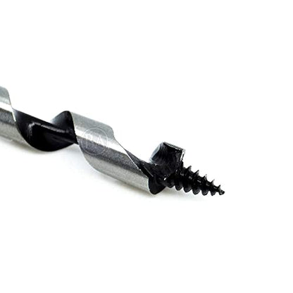 Benchmark Abrasives 3/8 Inch Auger Drill Bit for Woodworking, 5/16” Hex Shank Tool for Smooth, Clean Cuts Hole Carbon Steel Hole Cutter Drill Bit for Drilling on Soft & Hard Wood, MDF, Plywood - size: 3/8 in