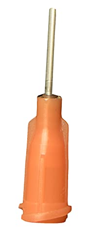 Creative Hobbies® Glue Applicator Syringe for Flatback Rhinestones & Hobby Crafts, 5 Ml with 15 Gauge Orange Precision Tip - Value Pack of 10