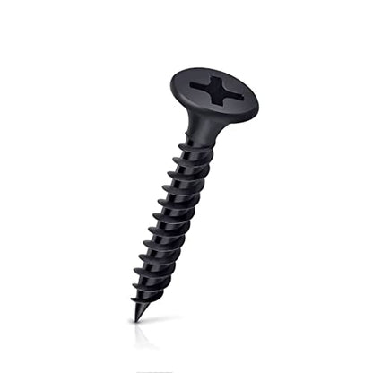 #6 x 1-1/2" Drywall Screws 240PCS Fine Thread Wood Screws 1 LBS Flat Truss Head Self Tapping Screws Black Phosphate Coated Stainless Fast Self Tapping LZDRY-022 - color: 1 LB, size: #6x1-1/2