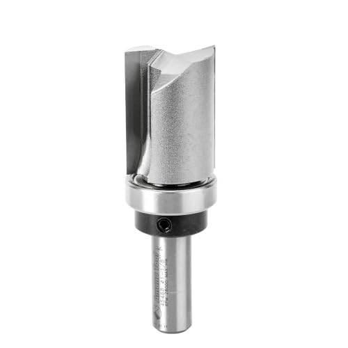 Amana Tool 45468 Carbide Tipped Flush Trim Plunge Template Router Bit 1-1/8 Dia x 1-1/2 x 1/2 Inch Shank with Upper Ball Bearing - size: 1-1/8 Dia x 1-1/2 x 1/2"