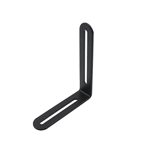 4 PCS Adjustable L-Shape Corner Brace, ULIFESTAR Heavy Duty Thicken Stainless Steel Joint Right Angle Brackets L Slotted Support Shelf Bracket for PC Case,Fixing Furniture-100x120x3mm/3.94x4.72x0.12'' - size: Black 3.94 x 4.72 x 0.12 inches