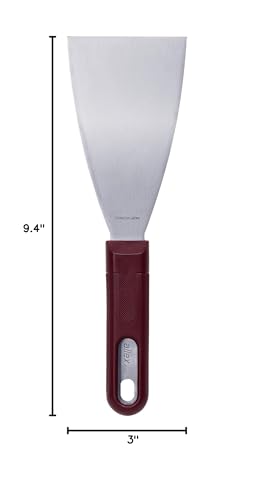 ALLEX Japanese Putty Knife 3" for Art and Paint, Flexible Japanese Stainless Steel Blade, Heavy Duty Full Tang Handle, Made in JAPAN - size: 3"