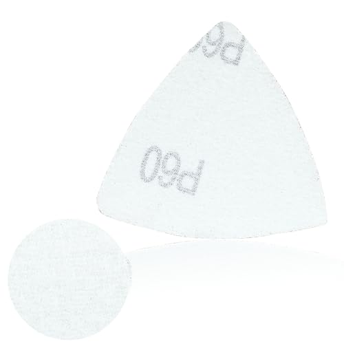 100 Pcs Triangle Sanding Pads, 80mm, 60 Grit - size: 60 Grit