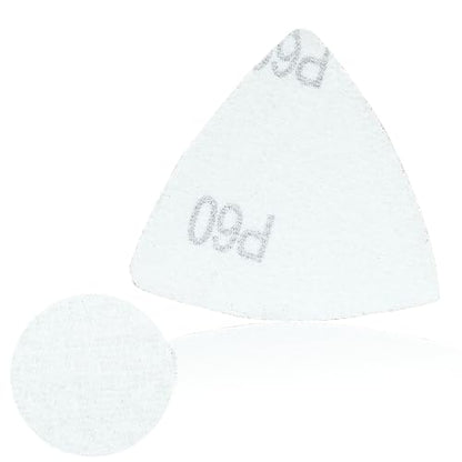 100 Pcs Triangle Sanding Pads, 80mm, 60 Grit - size: 60 Grit