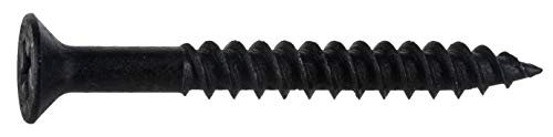 Hard-To-Find Fastener Phillips Flat Twinfast Wood Screws, Black Phosphate, Durable & Secure Indoor Wood Screws for Cabinets, Home Improvement, DIY, Construction, Interior Renovations, #10 x 1-3/4" - size: #10 x 1-3/4" Pack of 100