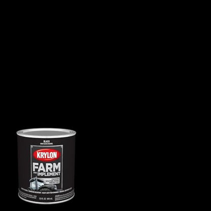 Krylon Farm & Implement Brush On-Paint, High Gloss, Black, 1 Quart - color: High Gloss Black, size: 32 Fl Oz (Pack of 1), style: Bottle