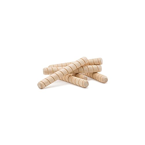 Wooden Dowel Pins 7/16 inch x 2-1/2 inch, Pack of 100 Spiral Dowel Joints for Woodworking, Furniture and Crafts, by Woodpeckers - size: 7/16 inch x 2-1/2 inch