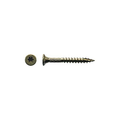 Big Timber 1BTX9112 Wood Screws 9x1-1/2 Inch T-25-Drive Bit Bronze Star Flat Head (140 Per Box)