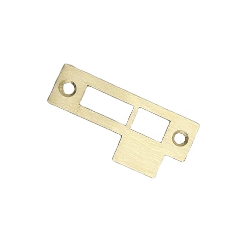 312AB 3-1/2" Solid Brass Mortise Door Strike Plate
