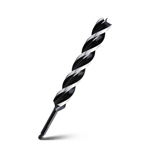 1-1/5" x 12" Auger Drill Bit for Wood,Hex Shank Tri Flute Drill Bit - size: 1-1/5"x12"
