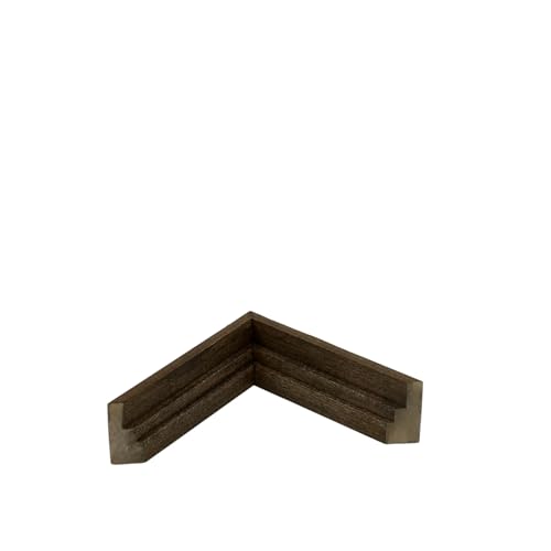 Walnut Stained Floater Frame for 1.5" Deep Canvas (CORNER SAMPLE) - size: CORNER SAMPLE