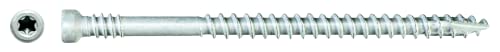 Simpson Strong-Tie FT07212R100W Finish Trim Screw — #7 x 2-1/2 in. T10, Trim-Head, Quik Guard, White (100-Qty)