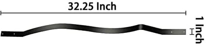 Akenow 61 Pack 32.25 x1 Metal Deck Spindles, Deck Balusters with Screws,Iron Balusters for Deck Railing, Porch Railing, Wave Arc Baluster for Wood Composite Deck - size: 32.25Inch