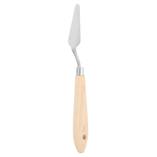 PATIKIL Art Spatula, No.8 20mm Stainless Steel Flexible Palette Knife Painting Knife Painting Spatula Oil Painting Mixing Scraper with Wood Handle for Canvas Acrylic Painting, Brown - style: No.8