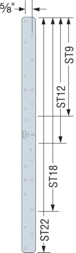 Simpson Strong-Tie ST9 ST 9 in. 16-Gauge Galvanized Strap Tie (Pack of 100)
