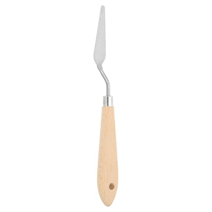 PATIKIL Art Spatula, No.7 15mm Stainless Steel Flexible Palette Knife Painting Knife Painting Spatula Oil Painting Mixing Scraper with Wood Handle for Canvas Acrylic Painting, Brown - style: No.7